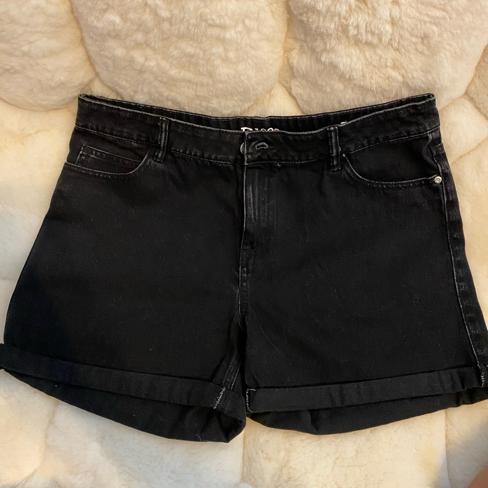 Black Denim Shorts